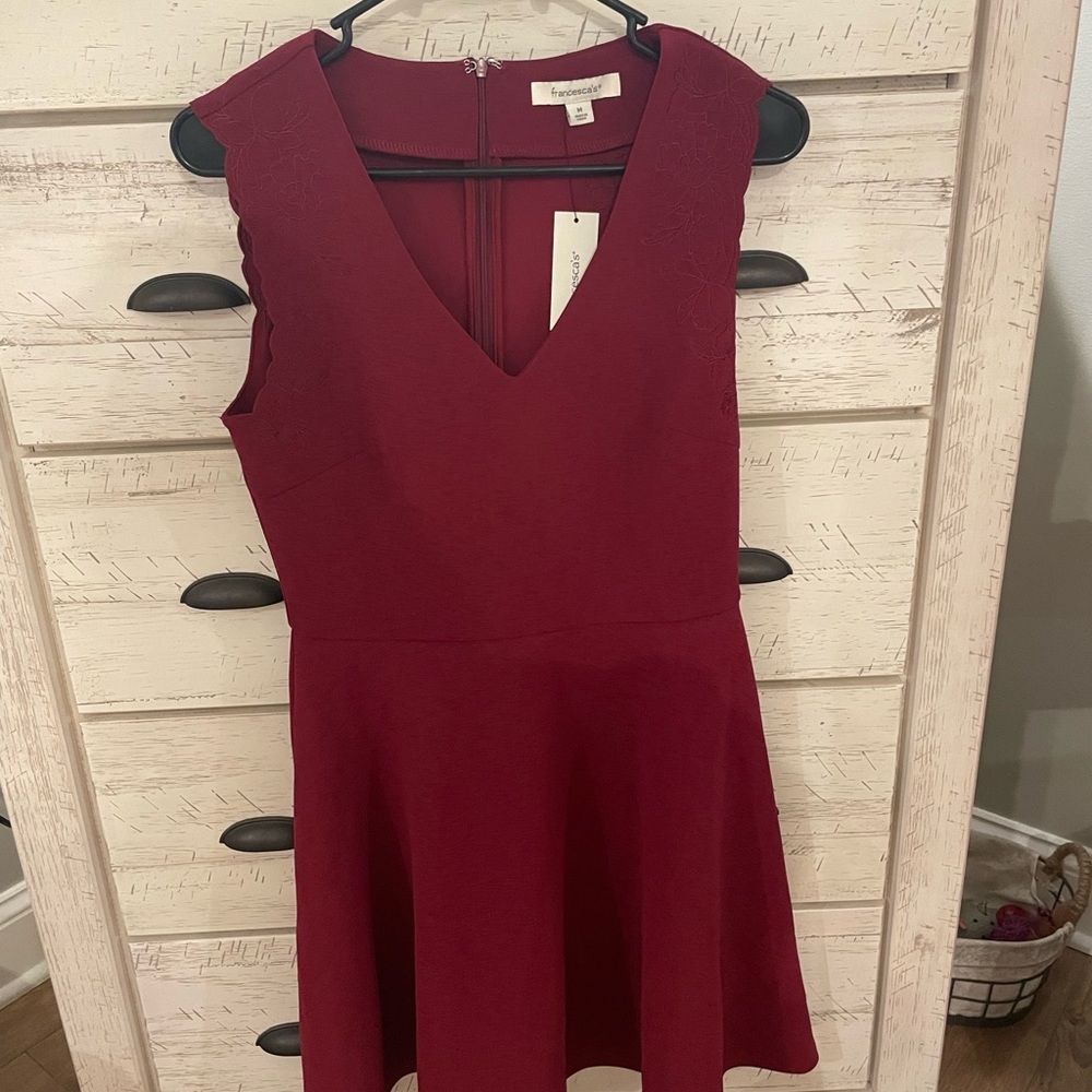 Francesca’s Burgundy dress